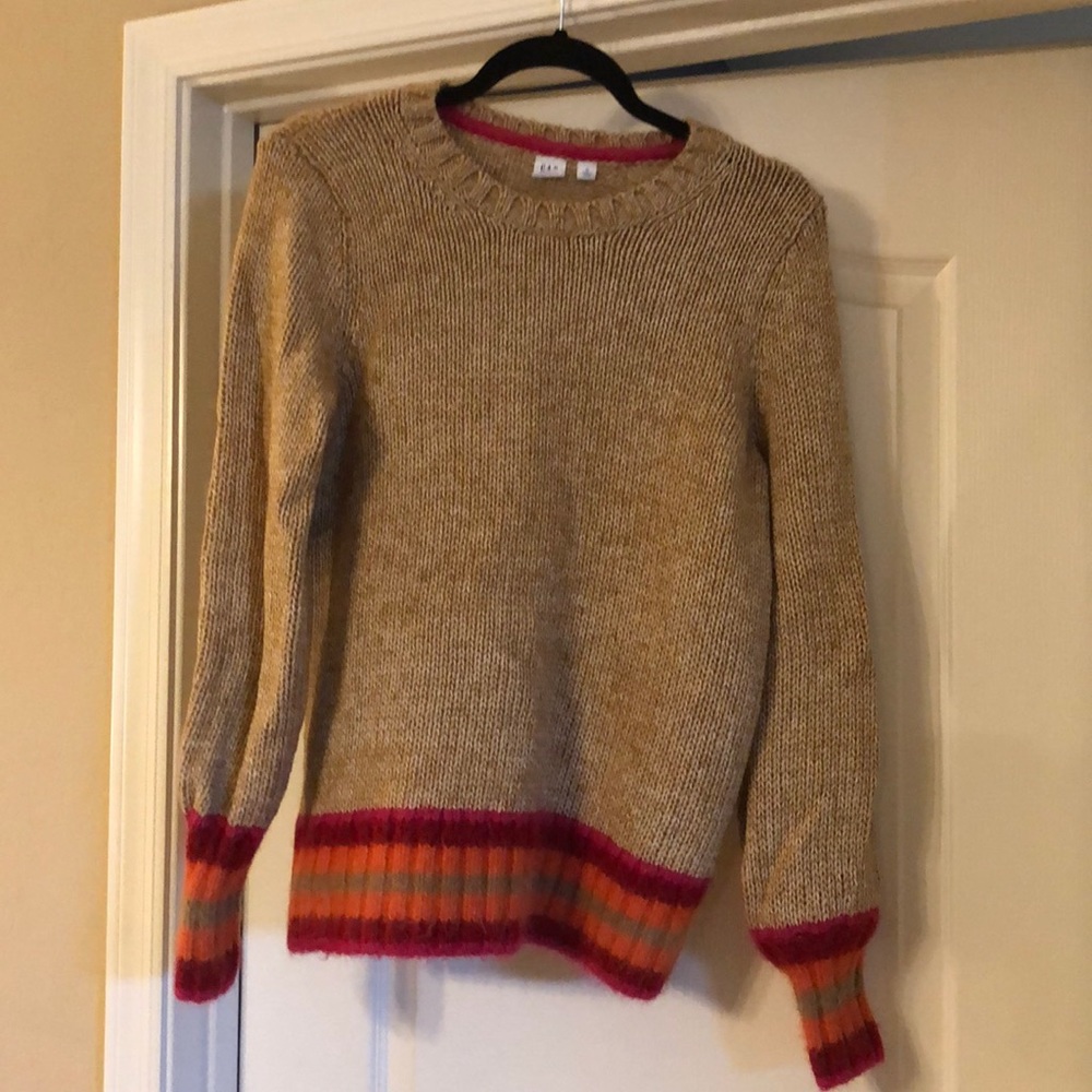 Gap sweater 70s-ish fun colors
